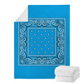 Bright Blue Bandana Blanket