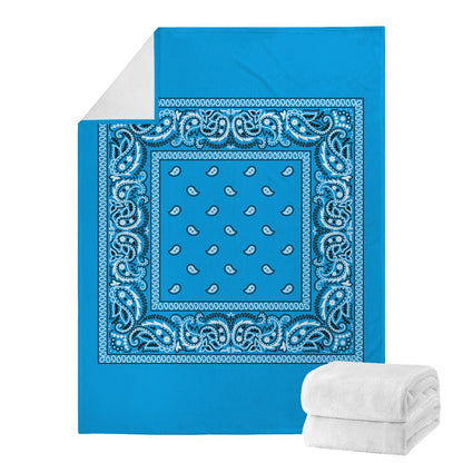 Bright Blue Bandana Blanket