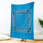 Bright Blue Bandana Blanket