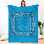 Bright Blue Bandana Blanket