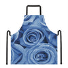 Bright Blue Rose Print Apron