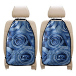 Bright Blue Rose Print Car Seat Organizers