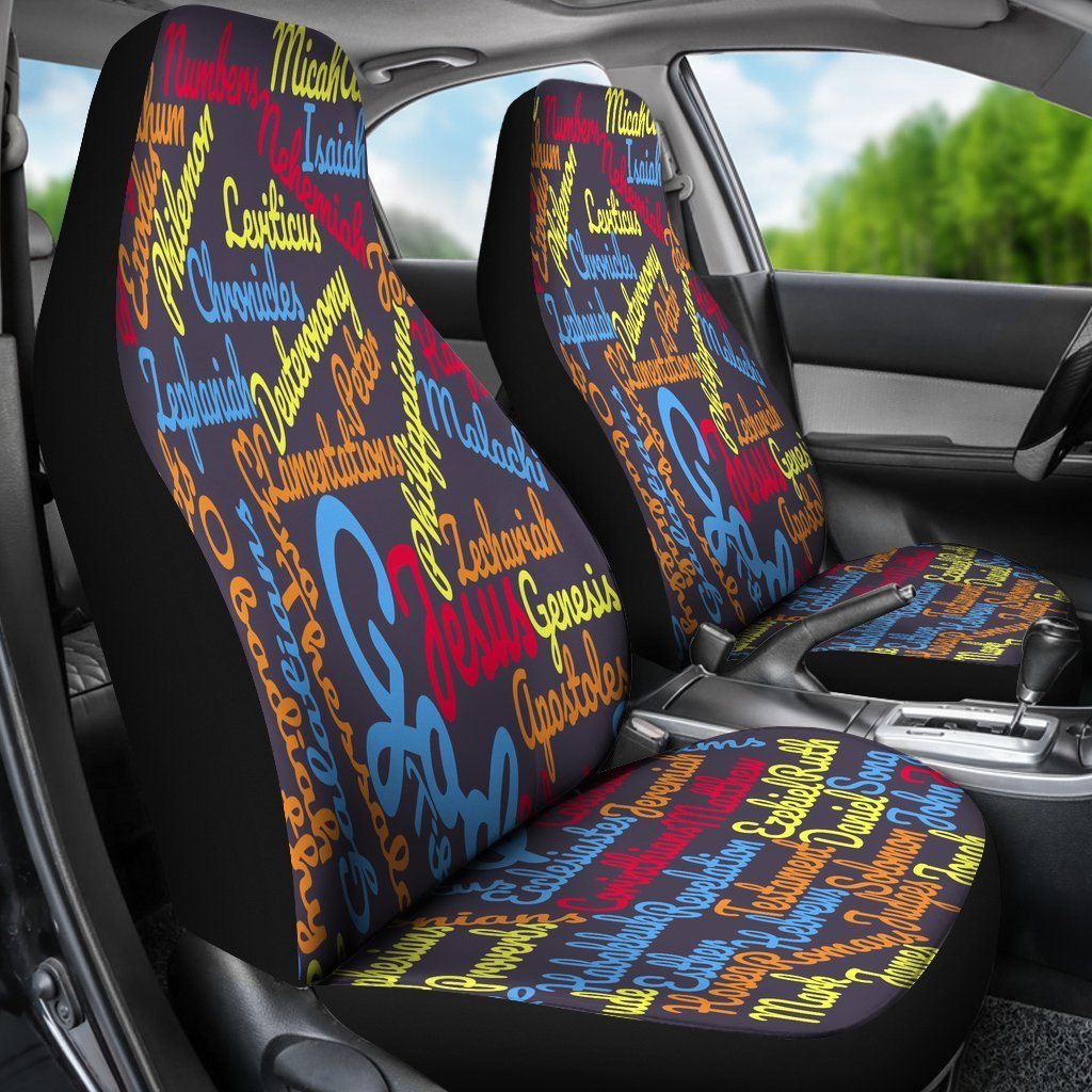 Bright Christian Text Universal Fit Car Seat Covers GearFrost