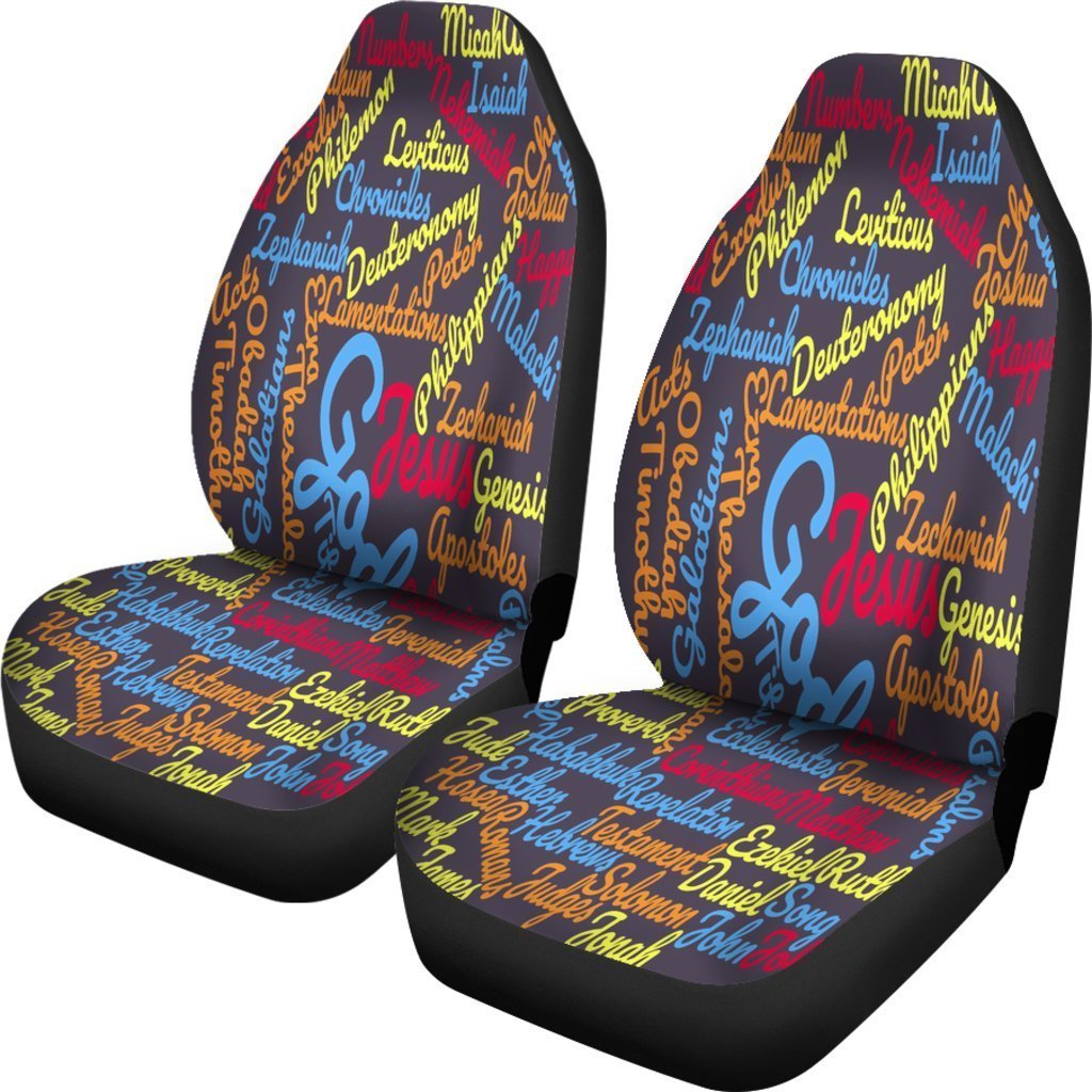 Bright Christian Text Universal Fit Car Seat Covers GearFrost