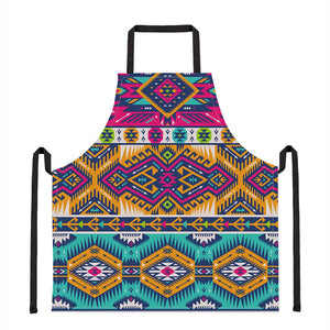 Bright Colors Aztec Pattern Print Apron