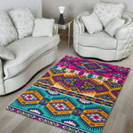 Bright Colors Aztec Pattern Print Area Rug GearFrost