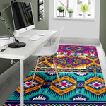 Bright Colors Aztec Pattern Print Area Rug GearFrost