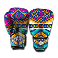 Bright Colors Aztec Pattern Print Boxing Gloves