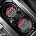 Bright Colors Aztec Pattern Print Car Coasters