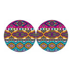 Bright Colors Aztec Pattern Print Car Coasters