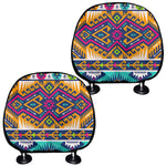 Bright Colors Aztec Pattern Print Car Headrest Covers