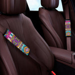 Bright Colors Aztec Pattern Print Car Seat Belt Covers