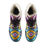 Bright Colors Aztec Pattern Print Comfy Boots GearFrost