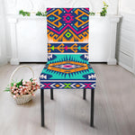 Bright Colors Aztec Pattern Print Dining Chair Slipcover