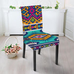 Bright Colors Aztec Pattern Print Dining Chair Slipcover