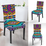 Bright Colors Aztec Pattern Print Dining Chair Slipcover
