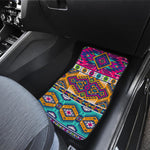 Bright Colors Aztec Pattern Print Front Car Floor Mats