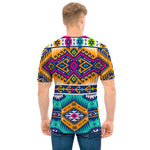 Bright Colors Aztec Pattern Print Men's T-Shirt