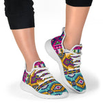 Bright Colors Aztec Pattern Print Mesh Knit Shoes GearFrost