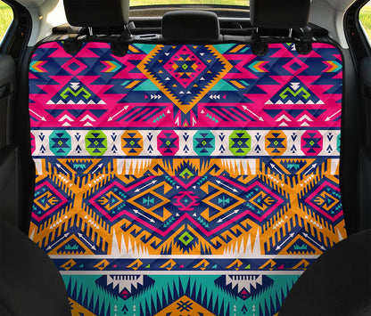 Bright Colors Aztec Pattern Print Pet Car Back Seat Cover