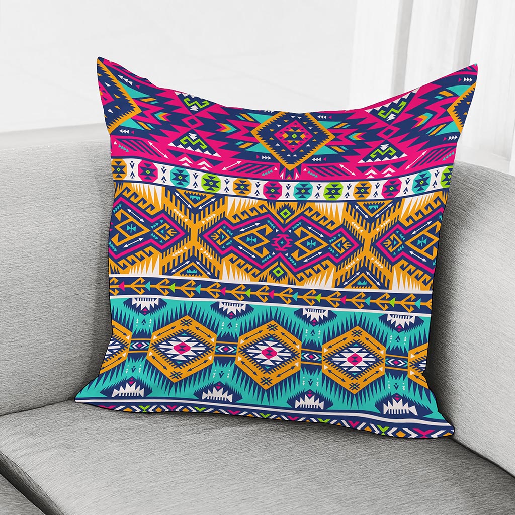 Bright Colors Aztec Pattern Print Pillow Cover