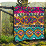 Bright Colors Aztec Pattern Print Quilt