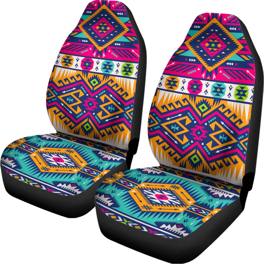 Bright Colors Aztec Pattern Print Universal Fit Car Seat Covers