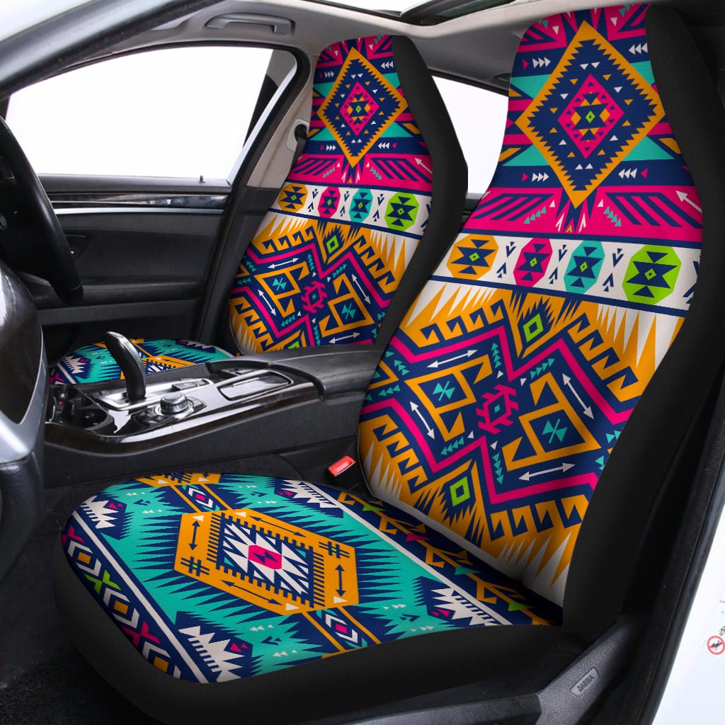 Bright Colors Aztec Pattern Print Universal Fit Car Seat Covers