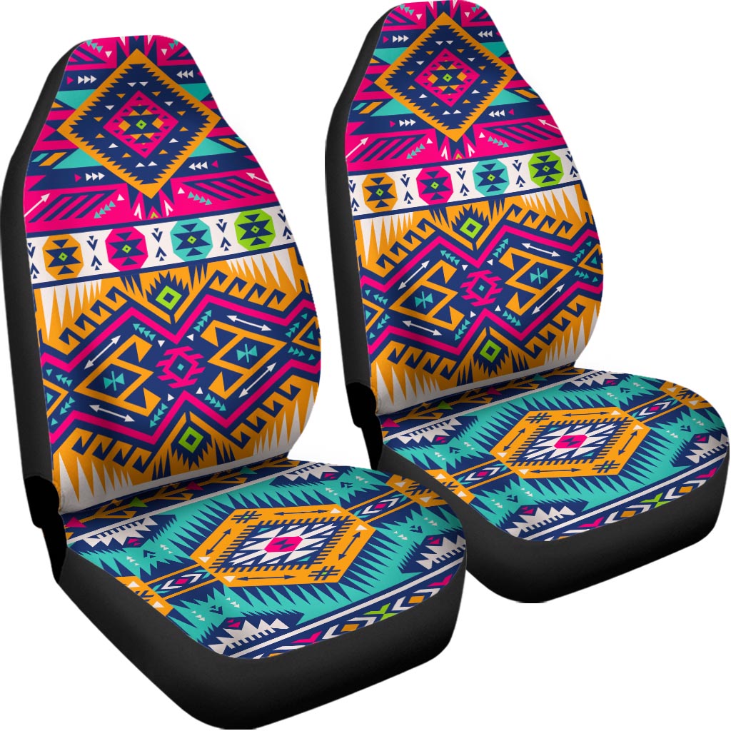Bright Colors Aztec Pattern Print Universal Fit Car Seat Covers