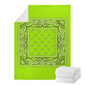 Bright Green Bandana Blanket