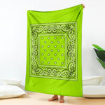 Bright Green Bandana Blanket