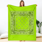 Bright Green Bandana Blanket