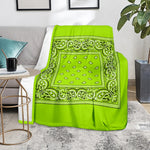 Bright Green Bandana Blanket