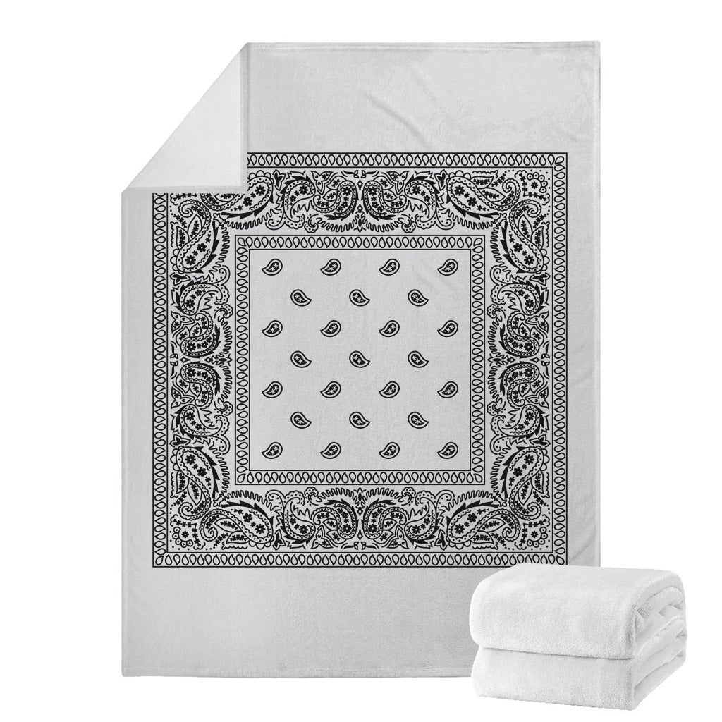 Bright Grey Bandana Blanket