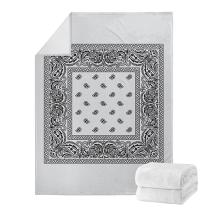 Bright Grey Bandana Blanket