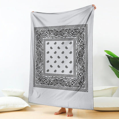 Bright Grey Bandana Blanket