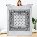 Bright Grey Bandana Blanket