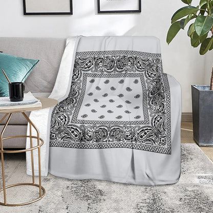 Bright Grey Bandana Blanket