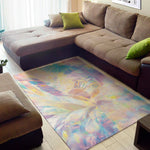 Bright Holographic Print Area Rug