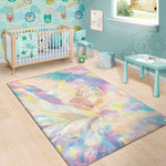 Bright Holographic Print Area Rug