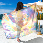 Bright Holographic Print Beach Sarong Wrap