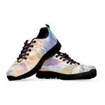 Bright Holographic Print Black Sneakers