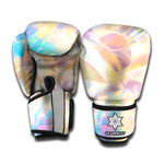 Bright Holographic Print Boxing Gloves