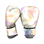 Bright Holographic Print Boxing Gloves