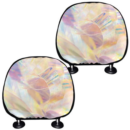 Bright Holographic Print Car Headrest Covers