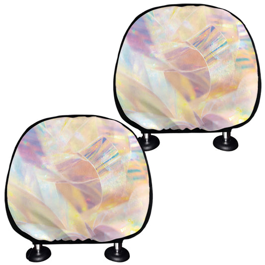 Bright Holographic Print Car Headrest Covers