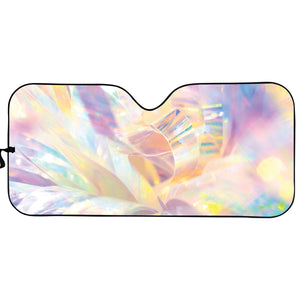 Bright Holographic Print Car Sun Shade