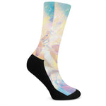 Bright Holographic Print Crew Socks