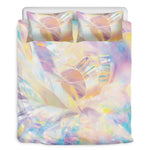 Bright Holographic Print Duvet Cover Bedding Set