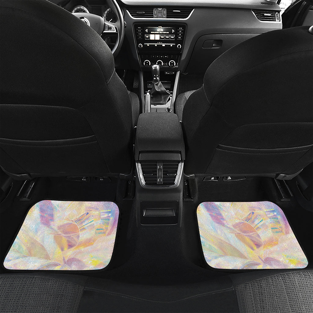 Bright Holographic Print Front and Back Car Floor Mats